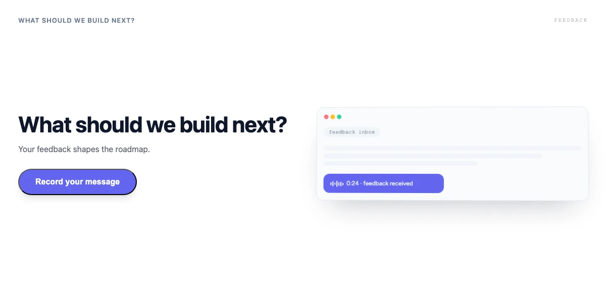 Product Feedback campaign template